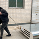 Handy Geng pulls his huge power bank with a rope.